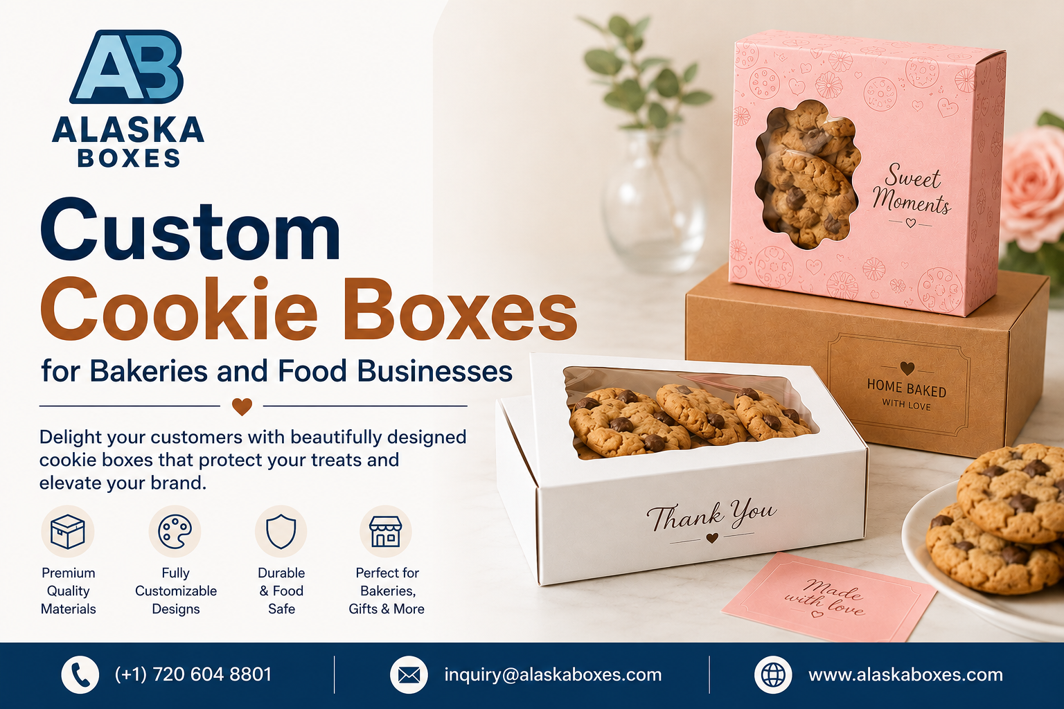 Custom Cookie Boxes for Bakeries and Food Businesses