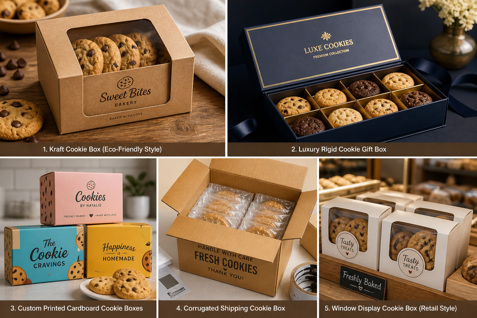 Custom printed cookie boxes with window — Alaska Boxes