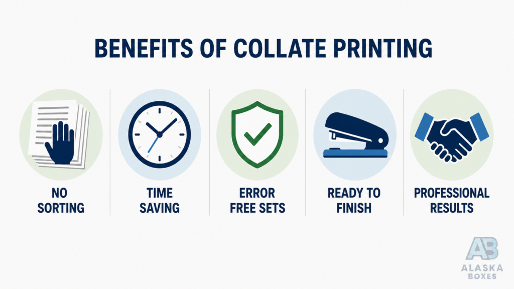 benefits of collate printing – time saving and error free sets